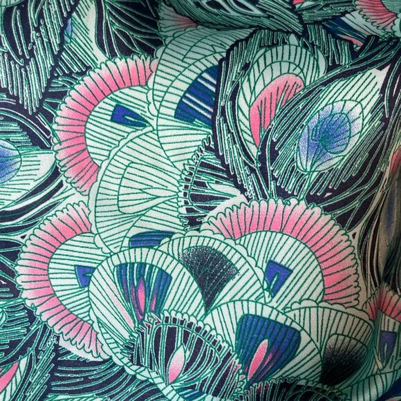 H&M Blue and Green Peacock Silky Sundress - Picture 5 of 7